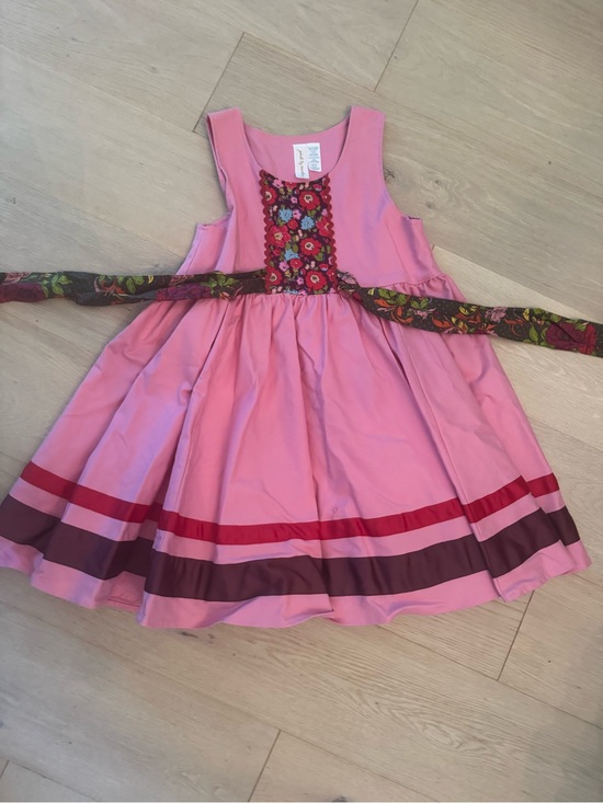 Matilda Jane Other - Matilda Jane Pink Floral Embroidered Sash Dress